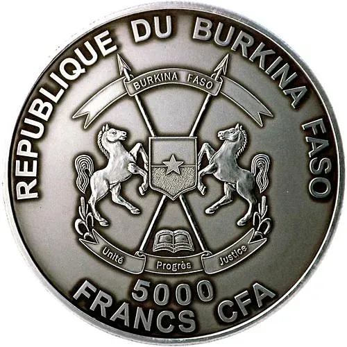 5000 франков 2013, Детёныш смилодона [Буркина-Фасо]