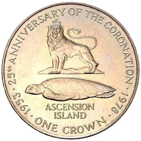 1 крона 1978, Елизавета II [Остров Вознесения / Острова Святой Елены, Вознесения и Тристан-да-Кунья]