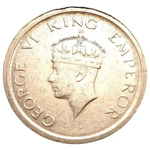 1 рупия 1947, ♦, знак монетного двора: "♦" - Бомбей [Индия / Британская Индия]