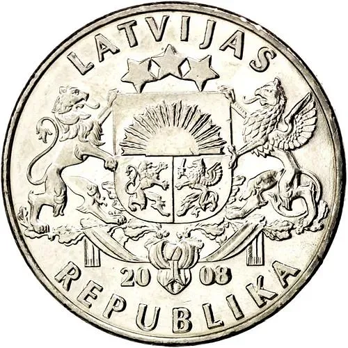 1 лат 2008, рыба [Латвия]