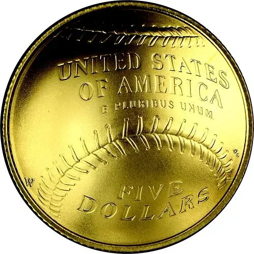 5 долларов 2014, W, бейсбол [США]