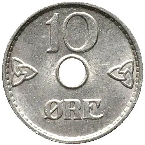 10 Ore 1941, Round with Hole [Norway]
