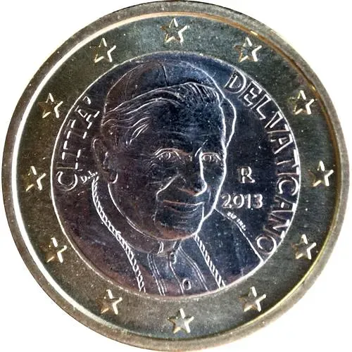 1 евро 2013, регулярный чекан Ватикана (Бенедикт XVI) [Ватикан]