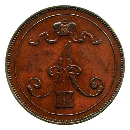 10 Pennia 1889-1891 [Finland]