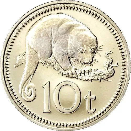 10 тойя 1976, FM, знак монетного двора "FM" — The Franklin Mint, США [Папуа - Новая Гвинея]