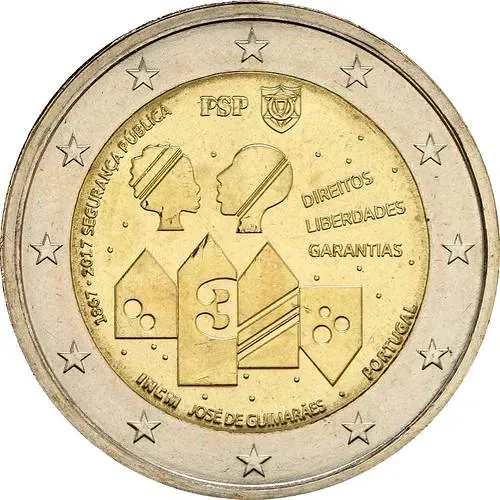 2 евро 2017, 150 лет полиции [Португалия]