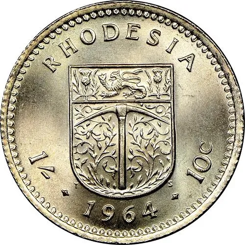 1 шиллинг - 10 центов 1964 [Зимбабве / Родезия]