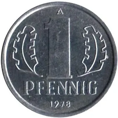 1 пфенниг 1978, А [Германия / ГДР]