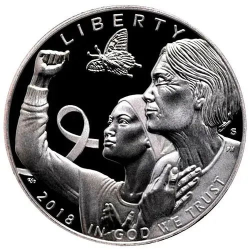 50 Cents 2018, S, Breast Cancer Awareness [USA] Proof