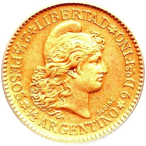 2½ песо 1881-1884 [Аргентина]