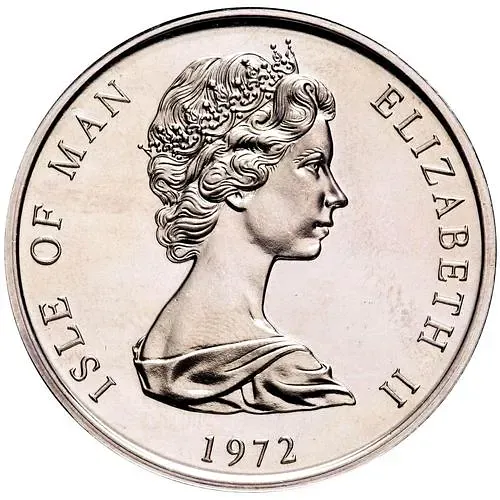 25 пенсов 1972, 25 лет свадьбе Королевы Елизаветы II и Принца Филиппа [Остров Мэн]