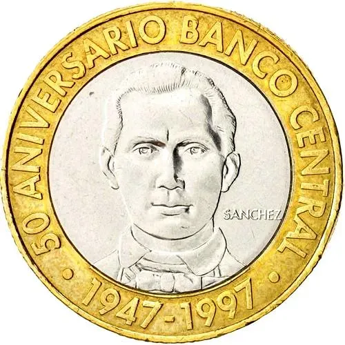 5 песо 1997, Центробанк Доминиканы [Доминикана / Доминика]