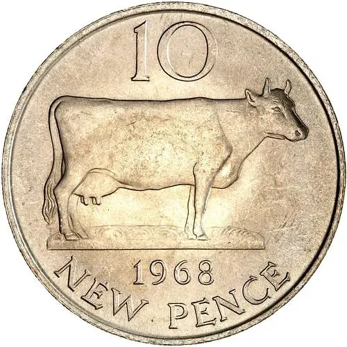 10 новых пенсов 1968 [Гернси]