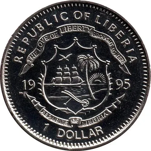 1 доллар 1995, 50 лет ООН [Либерия]