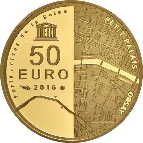 50 евро 2016, берега Сены, Золото [Франция]