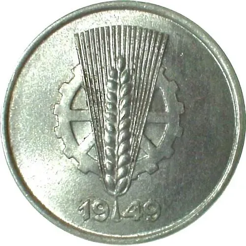 1 пфенниг 1949, A, ГДР, знак монетного двора: "A" - Берлин [Германия / ГДР]