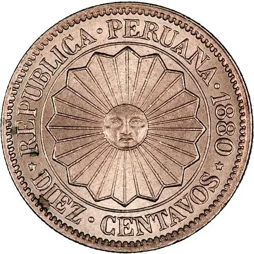 10 сентаво 1880 [Перу]