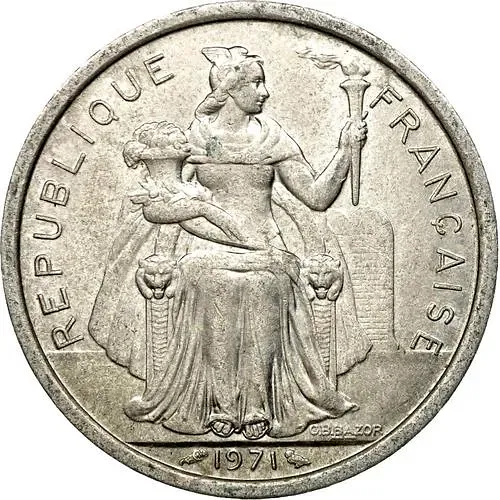 2 франка 1971 [Новая Каледония]