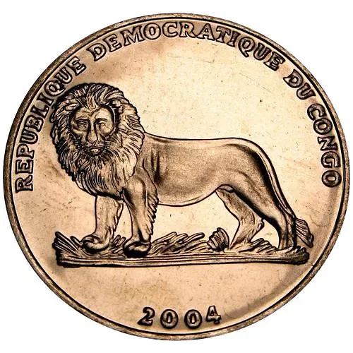 1 франк 2004, визит Папы Римского [Демократическая Республика Конго]