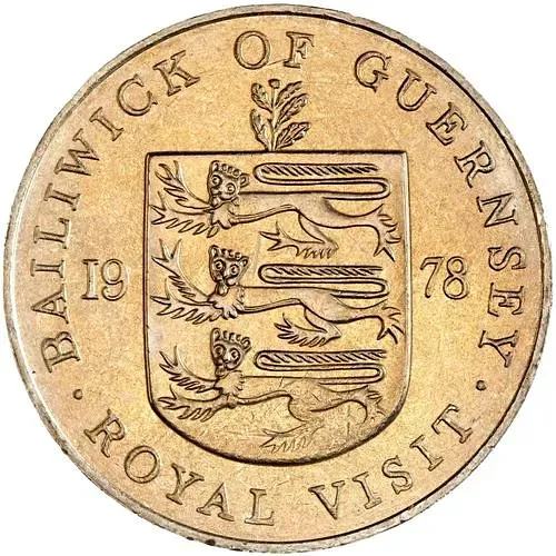 25 пенсов 1978, королевский визит [Гернси]