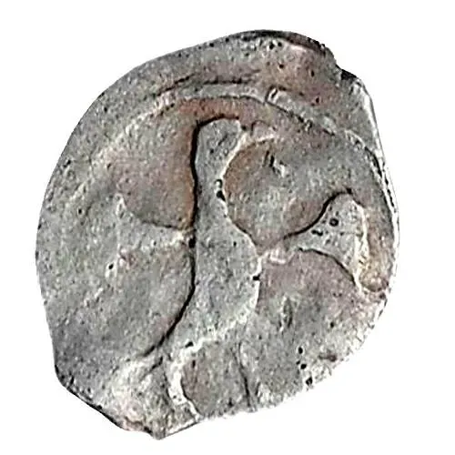 полушка Михаила Федоровича 1613-1645, птица вправо/вязь [Псков]