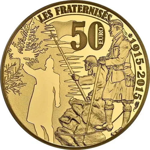 50 евро 2015, рождественское перемирие, Золото [Франция]