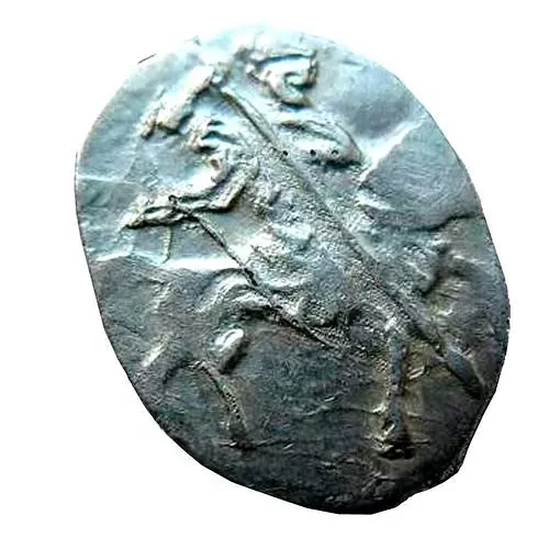 копейка Василия Ивановича Шуйского 1606-1610, всадник вправо [Москва]