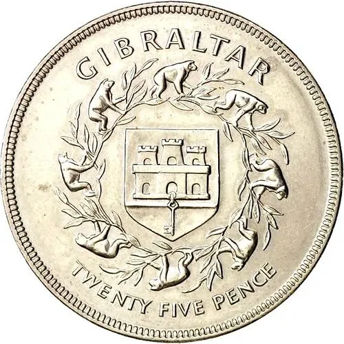 25 пенсов 1977, Елизавета II [Гибралтар]