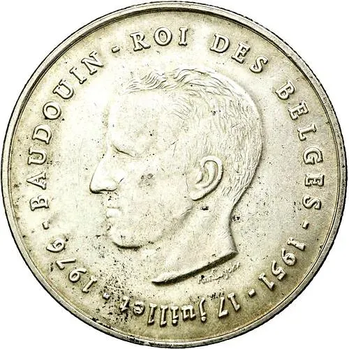 250 франков 1976, 25 лет правлению Короля Бодуэна I /DER BELGEN/ [Бельгия]