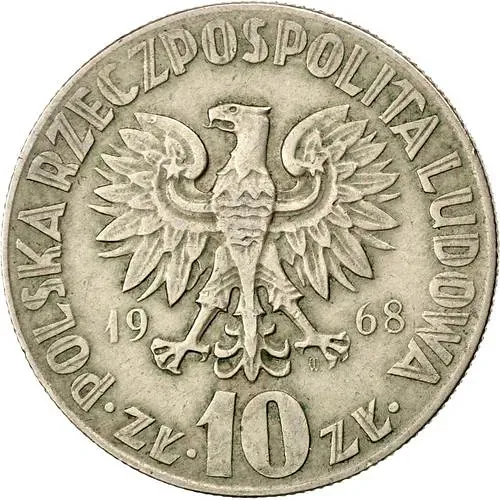 10 злотых 1968, Николай Коперник [Польша]