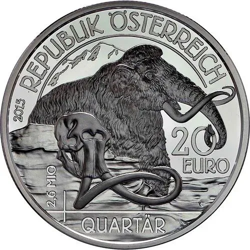 20 евро 2015, Доисторическая жизнь - Четвертичный период [Австрия]