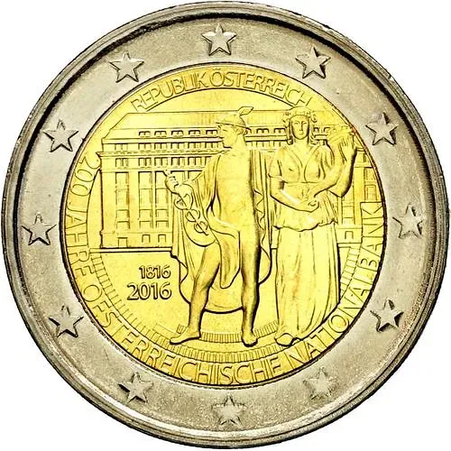 2 евро 2016, 200 лет Национальному банку [Австрия]