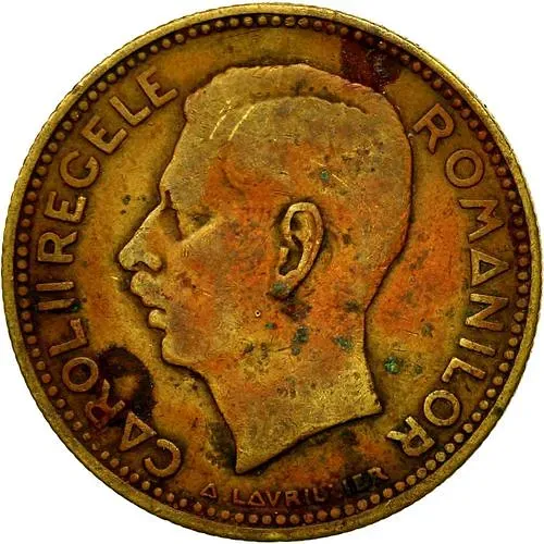 20 леев 1930, раковина и крыло, Портрет Кароля II [Румыния]