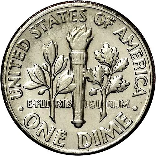 10 Cents 1972, D, Mint Mark "D" - Denver [USA]