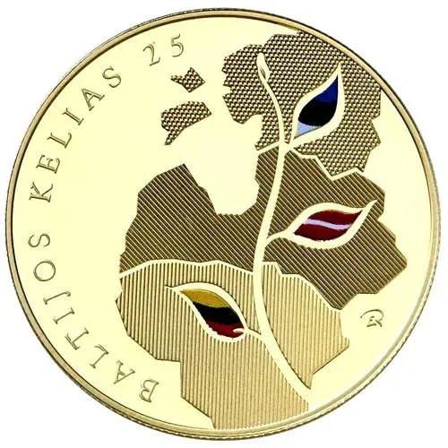 25 литов 2014, 25 лет Балтийскому пути [Литва] Proof