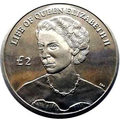 2 фунта 2012, портрет 1952 года [Остров Вознесения / Острова Святой Елены, Вознесения и Тристан-да-Кунья]