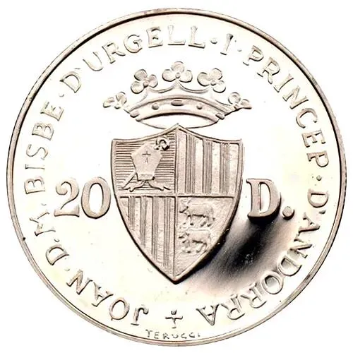 20 динеров 1984, Животные - Обыкновенная белка [Андорра]