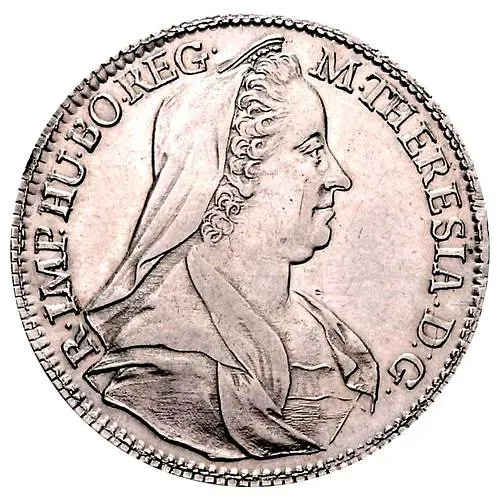 ½ талера 1766-1771, Мария Терезия - герб Австрии в центре [Австрия]