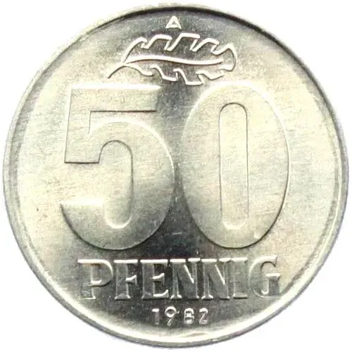 50 пфеннигов 1982, A [Германия / ГДР]