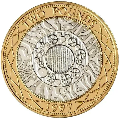 2 фунта 1997, Мельхиор (медь-никель) [Великобритания]