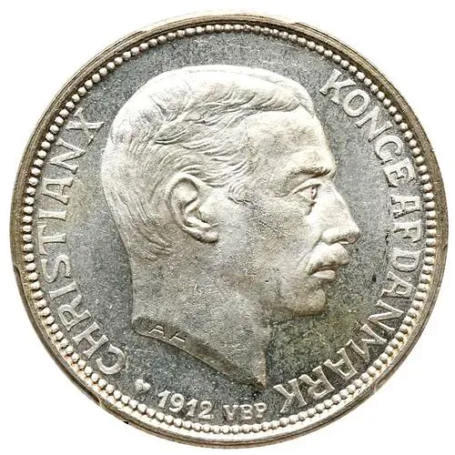 2 кроны 1912, Смерть Фредерика VIII и вступление на престол Кристиана X [Дания]