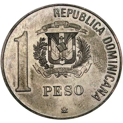 1 песо 1988, 500 лет открытию и евангелизации Америки [Доминикана / Доминика]