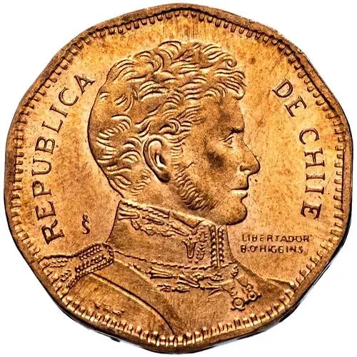 50 песо 2008, Ошибка в написании "CHIIE" [Чили]