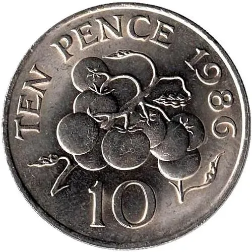 10 пенсов 1986 [Гернси]