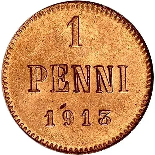 1 пенни 1913
