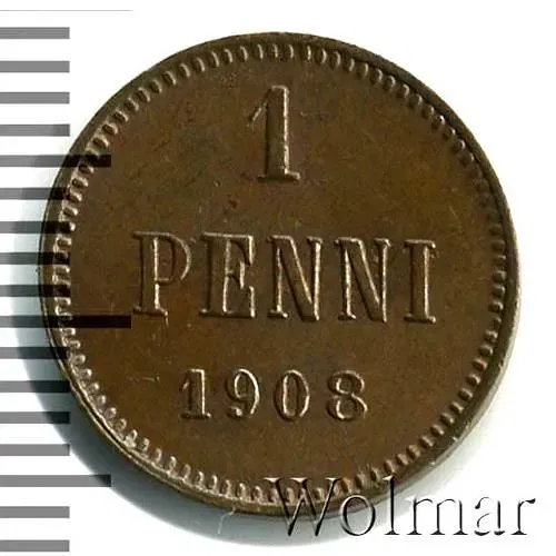 1 пенни 1908