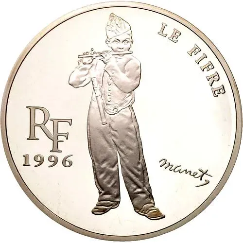 10 франков 1996, Сокровища европейских музеев - Флейтист /Эдуард Мане/ [Франция]