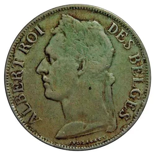 1 франк 1920, BELGES [Демократическая Республика Конго / Бельгийское Конго]