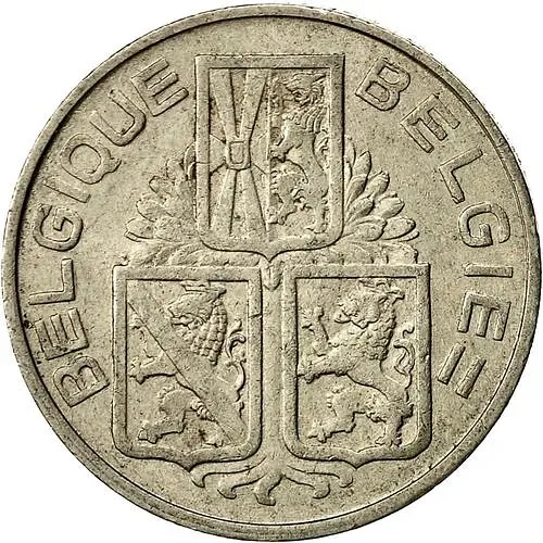 1 франк 1939, Надпись - 'BELGIQUE - BELGIE' [Бельгия]