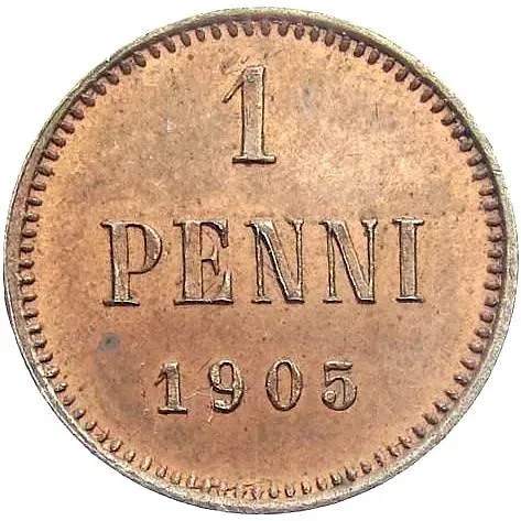 1 пенни 1905